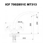 Месингов смесител РЕТРО ICF 7002851 7313 - Image 3