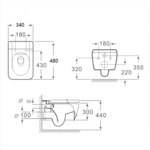 Стенна тоалетна чиния ICC 3435W SLIM - Image 6
