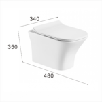 Стенна тоалетна чиния ICC 3435W SLIM - Image 2