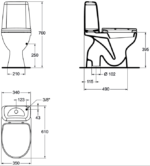 WC комплект Elegance W903101 , вертикално оттичане - Image 3
