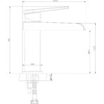 Смесител за умивалник CASCADA 1192053B - ЧЕРЕН МАТ - Image 3